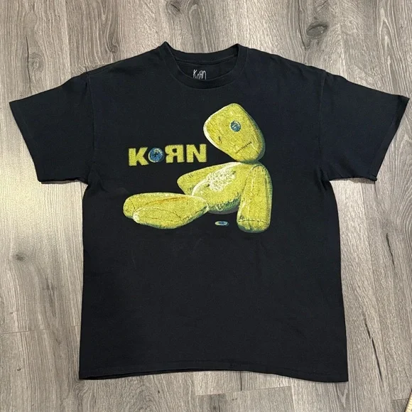 🩷Korn Band Black T-Shirt Classic nu-metal graphic Y2K loud & unapologetic - Picture 6 of 6